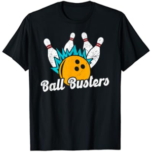 Classic Retro Bowling Team Name Ball Busters League Night T-Shirt