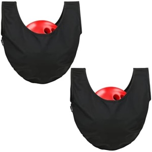 Cosmos 2 Pcs Bowling Seesaw Bag, Microfiber Bowling Polisher Bag Cleaner Towel, Multifunction Bowling Accessories Bowl Seesaws for Bowling Ball Clean and Storage