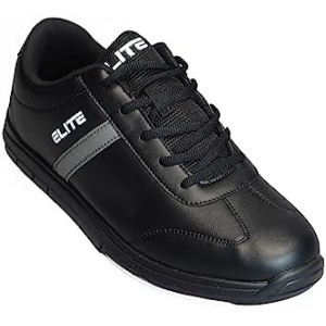 ELITE Men's Basic Athletic Lace Up Bowling Shoes with Universal Sliding Soles for Right or Left Handed Bowlers