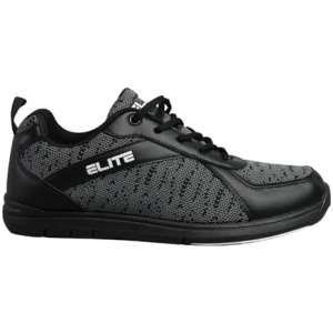 ELITE Men's Pinnacle Light Weight Mesh Bowling Shoes with Universal Sliding Soles for Right or Left Handed Bowlers, Lace-Up Athletic Entry Level Performance, Comfortable Non-Marking Rubber Outsole Perfect for leagues or open play- US Sizing Chart