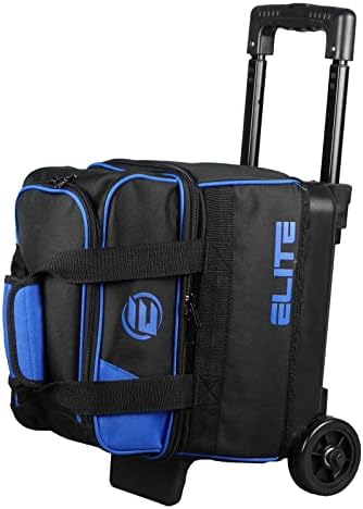 Elite Basic Single 1 Ball Roller Bowling Bag with Rolling Wheels Holds Bowling Shoes up to US Size 10.5 Mens 1 Elite Basic Single 1 Ball Roller Bowling Bag with Rolling Wheels Holds Bowling Shoes up to US Size 10.5 Mens