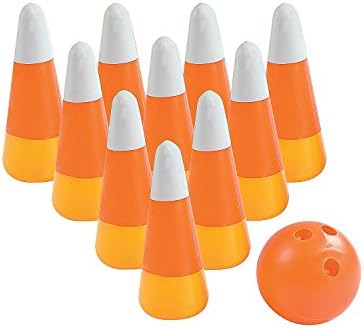 Fun Express Candy Corn and Pumpkin Bowling Set - Elevate Your Halloween Bash with 11-Piece Candy Corn Bowling Set - Unbreakable Plastic Bowling Pins & Ball for Worry-Free Play - Fall Fun for All Ages 1 Fun Express Candy Corn and Pumpkin Bowling Set - Elevate Your Halloween Bash with 11-Piece Candy Corn Bowling Set - Unbreakable Plastic Bowling Pins & Ball for Worry-Free Play - Fall Fun for All Ages