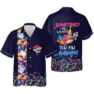 Godoprint Personalized Bowling Hawaiian Shirt Short Sleeve Button Down