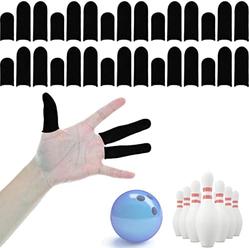 HALLEAST 30 Pieces Finger Sleeves for Bowling, Disposable Bowling Thumb Sleeves Anti-Sweat Breathable Protector Seamless Lightweight Anti-Skid Glove for Right Hand & Left Hand 1 HALLEAST 30 Pieces Finger Sleeves for Bowling, Disposable Bowling Thumb Sleeves Anti-Sweat Breathable Protector Seamless Lightweight Anti-Skid Glove for Right Hand & Left Hand