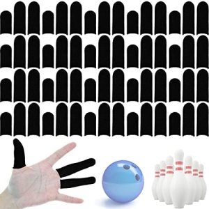 HALLEAST 60 Pieces Finger Sleeves for Bowling, Disposable Bowling Thumb Sleeves Anti-Sweat Breathable Protector Seamless Lightweight Anti-Skid Glove for Right Hand & Left Hand