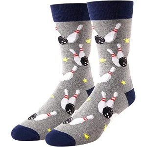 HAPPYPOP Men Dad Golf Bowling Optometry Baseball American Flag Socks, Gifts For Daddy Golfer Bowler American Lawyer Groom