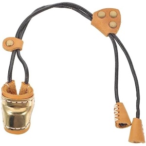 Healeved Outdoor Accessories Brass Fittings Outdoor Gloves Archery Finger Ring Archery Thumb Ring Wear-Resistant Finger Gloves Finger Wrench Traditional Bow Recurve Bow Archery Supplies