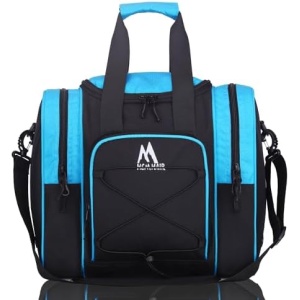 Hsmihair Bowling bags Bowling Ball Bag for Single Ball - Bowling Ball Tote Bowling Bag with Padded Ball Holder - Fits Bowling Shoes Up to Mens Size 14 Accessories.