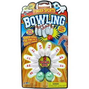 JA-RU Finger Bowling Game Portable Pocket Board Item 2 Balls Included. 217-1B