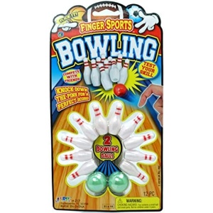 JA-RU Finger Bowling Game Set (Pack of 1 Set) Miniature Sports Small Bowling Game Pocket Size | Mini Bowling Table Set for Kids | Item #217-1A