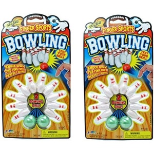 JA-RU Mini Bowling Toys (2 Set) Miniature Bowling Pins & Bowling Ball for Kids & Adults. Small Tabletop Games & Office Desktop Toys. Stress Relief Novelty Gifts Arcade Prizes Stocking Stuffer. 217-2p