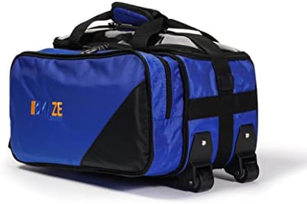 KAZE SPORTS 2 Ball Compact Bowling Tote Roller with Expandable Shoe Storage 1 KAZE SPORTS 2 Ball Compact Bowling Tote Roller with Expandable Shoe Storage