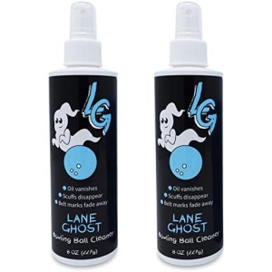 Lane Ghost Bowling Ball Cleaner Spray Kit - 2 Pack - USBC Approved - Oil, Scuff, and Belt Mark Cleaner - Restores Tack and Prolongs Lifespan of Ball