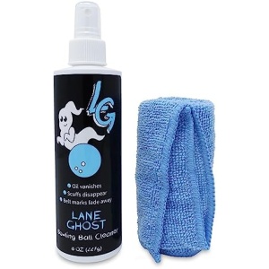 Lane Ghost Bowling Ball Cleaner Spray - USBC Approved - Oil, Scuff, and Belt Mark Cleaner - Restores Tack and Prolongs Lifespan of Ball
