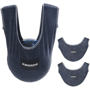 Mangrove Bowling Ball Polisher 2-Pack, Microfiber Bowling Towel See-Saw for Bowlers, Large Washable Bowling Shammy Seesaw, Ball Cleaner Holder Bag