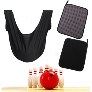 Microfiber Bowling Shammy Pad with EZ Grip -Bowling Ball Towel - Bowling Towel That Wipes Dirt and Oil Clean Off,Cleaning Pad and Bowling Alley Accessories