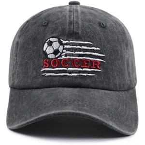 Nxizivmk Soccer Hat for Men Women, Funny Adjustable Cotton Embroidered Sport Baseball Cap