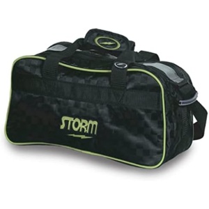 Storm 2 Ball Tote Checkered Bowling Bag- Black/Lime