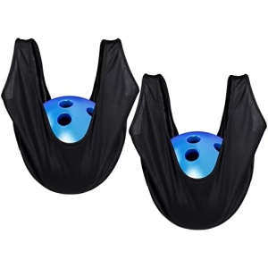 TOBWOLF 2PCS Bowling Seesaw Bag, Microfiber Bowling Ball Polisher Cleaner, Washable Bowling Ball Cleaner Holder Bag, Bowling Polisher Bag, Polisher and Carrier for Bowling Ball Cleaning