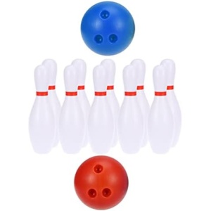 Toyvian 2Set Dollhouse Miniature Bowling Ball Set Miniature Dollhouse Bowling Game Toy Mini Desktop Tabletop Bowling Toy for Dollhouse Decoration Accessories