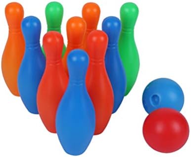 Toyvian Bowling Set Toys 10 Color Bowling Pins 2 Bowling Ball Bowling Toy Educational Game for Indoor and Outdoor(1.5Inch×4.3Inch,Small) 1 Toyvian Bowling Set Toys 10 Color Bowling Pins 2 Bowling Ball Bowling Toy Educational Game for Indoor and Outdoor(1.5Inch×4.3Inch,Small)