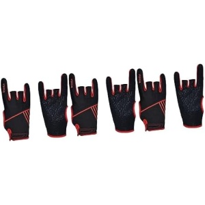 Unomor 2 Pairs Gym Accessories- Bowling Silicone Sports Right Anti-Skid Grip Anti of Professional Anti- Accessories Mittens Skid XL Size L/XL Hand Cycling Red for - Anti-Slip Glove