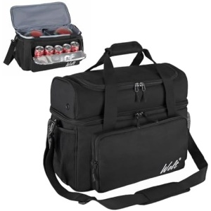 WOLT Bowling Ball Bag for 2 Balls, 2 Ball Bowling Bag with Padded Ball Holder- Fits Bowling Shoes Up to Mens Size 16, bowling accessories