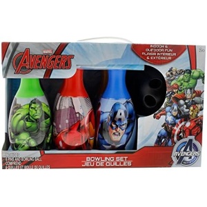 What Kids Want Avengers Bowling Set - Includes 6 Pins and Bowling Ball - Styles May Vary
