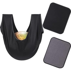Zhanmai Bowling Ball Polisher and 2 Pieces Shammy Bowling Towel 10 x 8 Inches, Bowling Ball Cleaner See Saw Bowling Towel Black Microfiber Bowling Polisher Easy Grip Bowling Rag Bowling Accessories