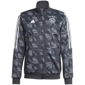 adidas Men's Soccer Ajax Lifestyler Track Top Jacket - Diamond-Inspired Allover Print, Perfect for Backing Your Team
