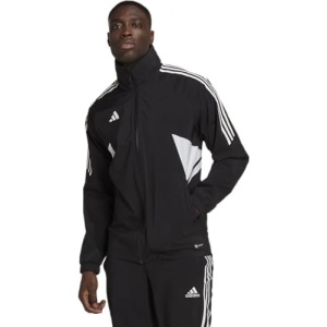 adidas Men's Soccer Condivo 22 Rain Jacket - Water and Wind Resistant, Elastic Cuffs, Adjustable Hood, Zip Pockets, Polyester
