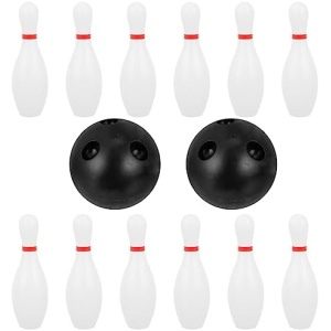jojofuny 1 Set Mini Kids Bowling Set Plastic Bowling Pins Ball Game Set Indoor Outdoor Game Fun Carnival and Birthday Party Activity for Boys and Girls 15cm