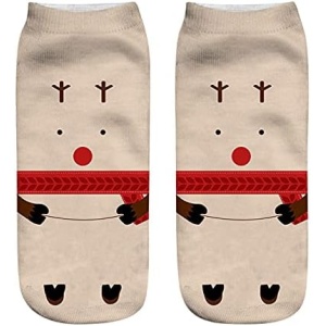joysale Ankle Socks for Women Christmas Colorful Weather Festive Athletic Running Comfort Cushioned Socks