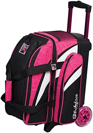 KR Strikeforce Cruiser Double Roller Bowling Bag - With Deluxe 4.5" Smooth Kruze urethane wheels for an ultra smooth quiet ride (Pink/White/Black) 1 KR Strikeforce Cruiser Double Roller Bowling Bag - With Deluxe 4.5" Smooth Kruze urethane wheels for an ultra smooth quiet ride (Pink/White/Black)
