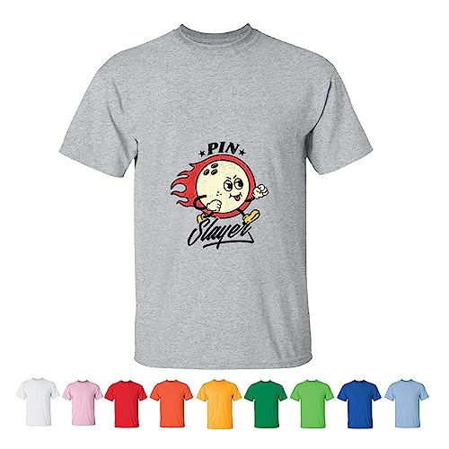 Pin Slayer Bowling Ball Gift for Bowling Lovers Fire Design Men Women White Gray T shirt 1 Pin Slayer Bowling Ball Gift for Bowling Lovers Fire Design Men Women White Gray T shirt