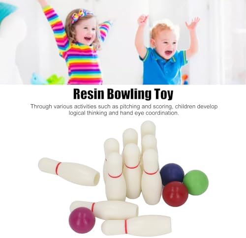 Luqeeg Interactive Kids Bowling Set with 10 Pins 4 Balls Educational Toy for Family Friendly Fun, Made with Safe Resin Material 3 Luqeeg Interactive Kids Bowling Set with 10 Pins 4 Balls Educational Toy for Family Friendly Fun, Made with Safe Resin Material - Image 3