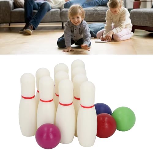 Luqeeg Interactive Kids Bowling Set with 10 Pins 4 Balls Educational Toy for Family Friendly Fun, Made with Safe Resin Material 4 Luqeeg Interactive Kids Bowling Set with 10 Pins 4 Balls Educational Toy for Family Friendly Fun, Made with Safe Resin Material - Image 4