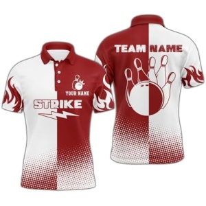 PIONAMZIOZ Custom Bowling Shirt for Men and Women Bowling Jersey Bowling Team League Polo & Quarter-Zip Shirt QZT103