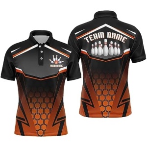PIONAMZIOZ Custom Bowling Shirt for Men & Women Bowling Jersey Bowling Team League Polo & Quarter-Zip Shirt QZT71