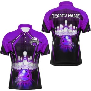 PIONAMZIOZ Personalized Bowling Jersey with Name and Team Name Custom Bowling Team Jersey Bowling Shirt QZT59