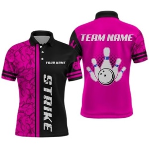 PIONAMZIOZ Custom Bowling Shirt for Men and Women Bowling Jersey Bowling Team League Polo & Quarter-Zip Shirt QZT100