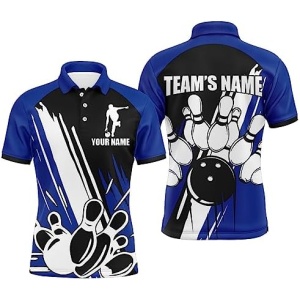 PIONAMZIOZ Camo Bowling Polo & Quarter-Zip Shirt for Men and Women Custom Bowling Team Shirt Bowlers Jersey QZT15