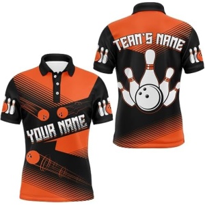 PIONAMZIOZ Personalized Bowling Shirts Men & Women Custom Bowling Jersey Team Bowling Polo & Quarter-Zip Shirt QZT74