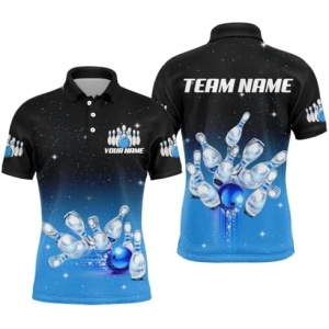 PIONAMZIOZ Custom Bowling Shirt for Men and Women Bowling Jersey Bowling Team League Polo & Quarter-Zip Shirt QZT99