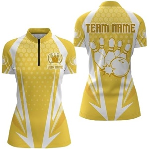 PIONAMZIOZ Custom Bowling Shirt for Men & Women Bowling Jersey Bowling Team League Polo & Quarter-Zip Shirt QZT76