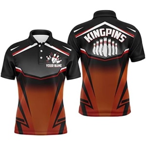 PIONAMZIOZ Custom Bowling Shirt for Men & Women, Funny Bowling Jersey with Name, Bowlers Polo & Quarter-Zip Shirt NBP