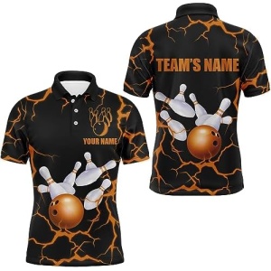 PIONAMZIOZ Personalized 3D Men's and Women's Bowling Team Jersey Bowling Shirt Bowling Polo & Quarter-Zip Shirt QZT33