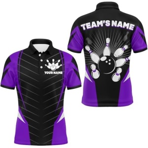 PIONAMZIOZ Personalized Bowling Shirt for Men&Women Custom Bowling Jersey Bowling Team League Polo&Quarter-Zip Shirt QZT104