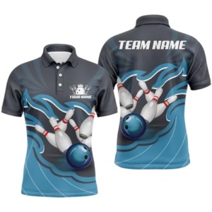 PIONAMZIOZ Personalized Bowling Shirt for Men&Women Custom Bowling Jersey Bowling Team League Polo&Quarter-Zip Shirt QZT155