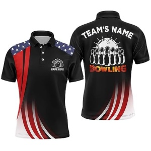 PIONAMZIOZ American Bowling Polo & Quarter-Zip Shirt for Men&Women Custom Bowling Team Jersey Bowling Shirt QZT25